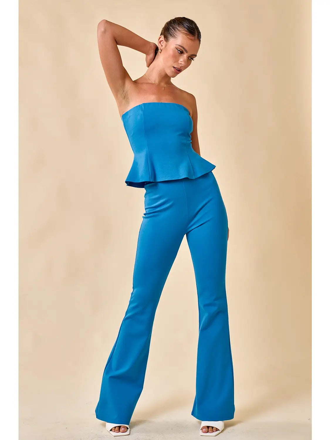 HARPER FRENCH BLUE FLARE PANTS