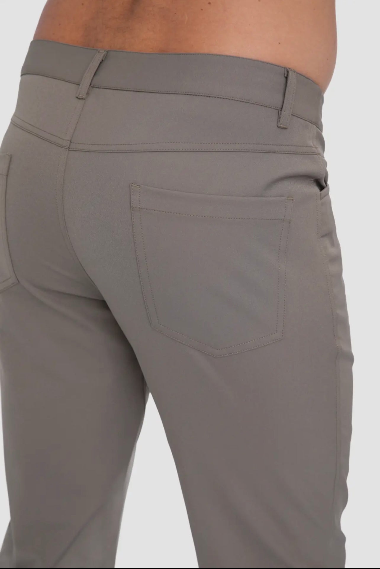 TAUPE STRETCH SKINNY/SLIM FIT 5 POCKET GOLF PANTS