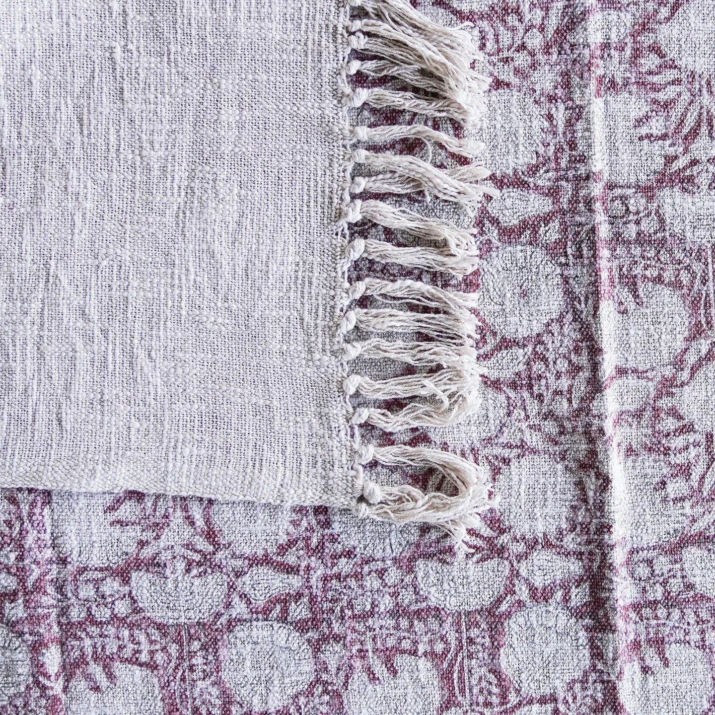 BLUSH MEADOW HANDLOOM COTTON THROW