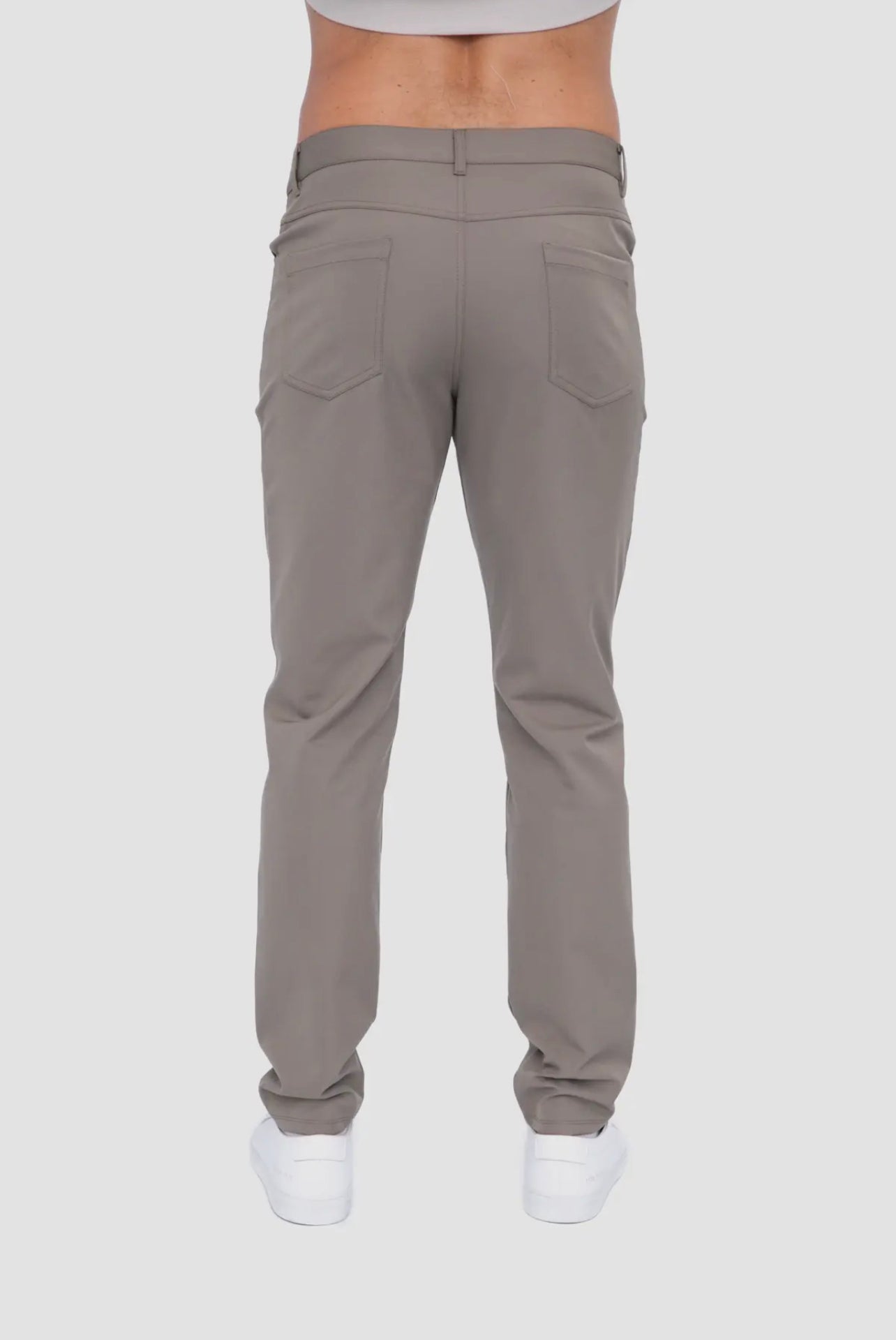 TAUPE STRETCH SKINNY/SLIM FIT 5 POCKET GOLF PANTS