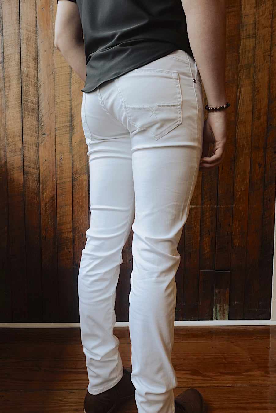 WHITE ULTRA SOFT DENIM SLIM FIT JEANS