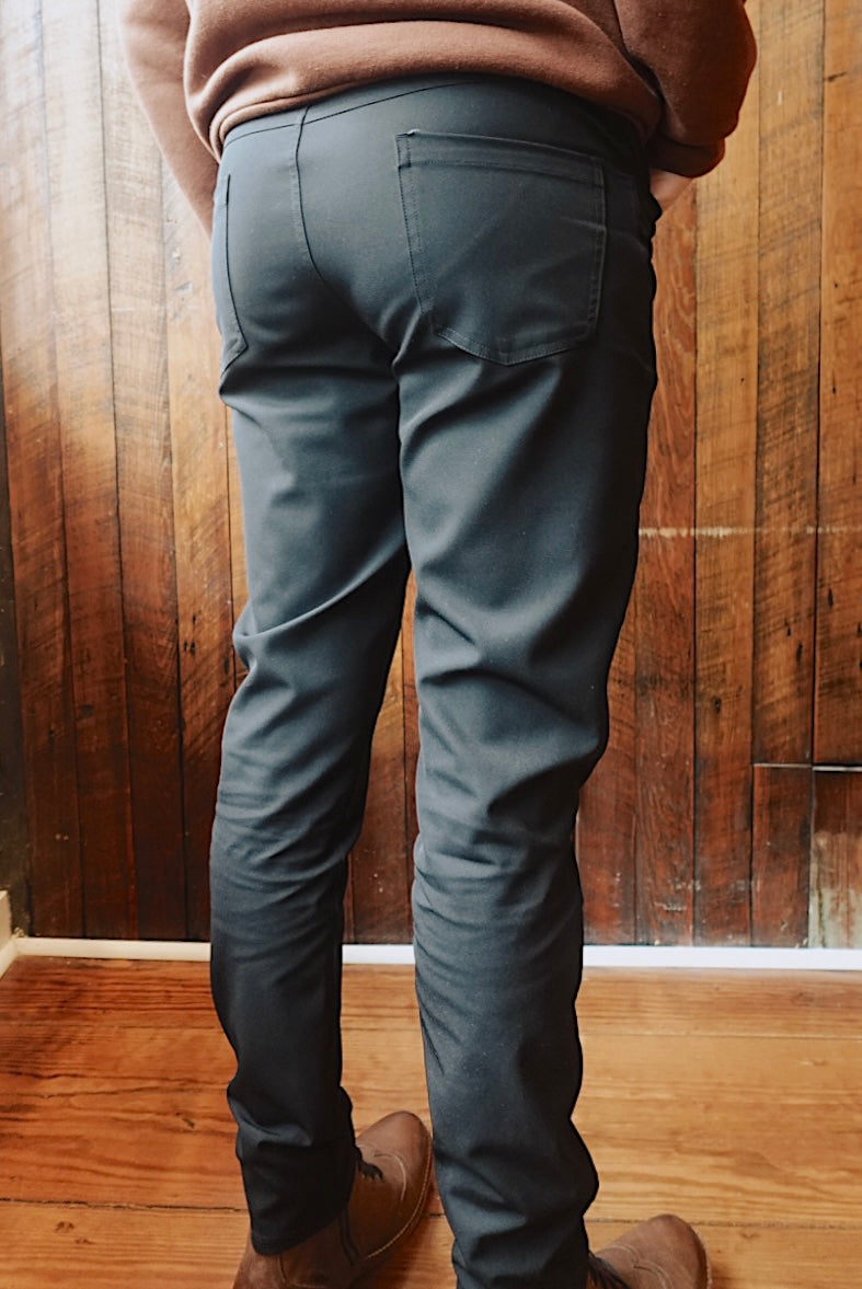 BLACK STRETCH SKINNY/SLIM FIT 5 POCKET GOLF PANTS