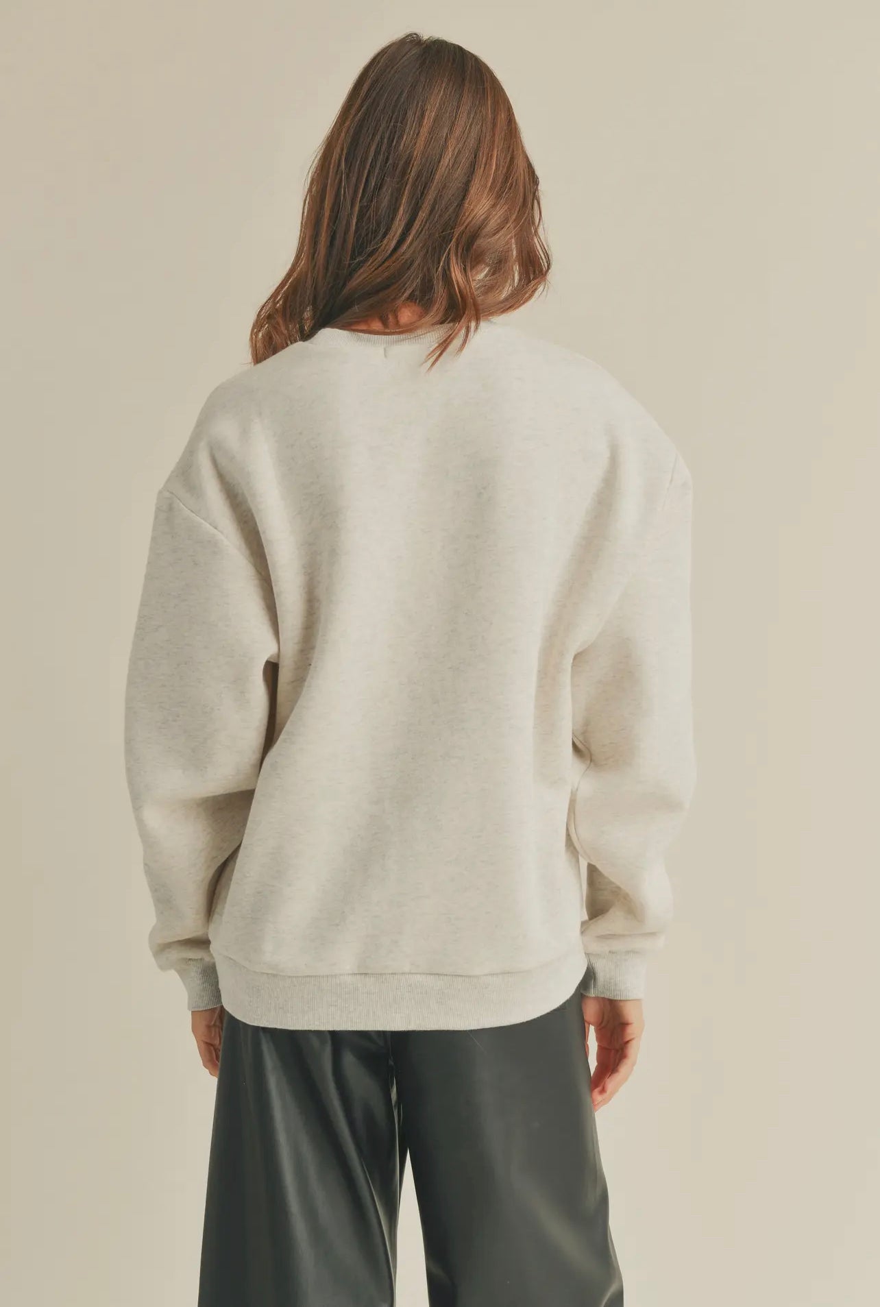 BOUCLE NEW YORK PATCH FLEECE CREWNECK SWEATSHIRT