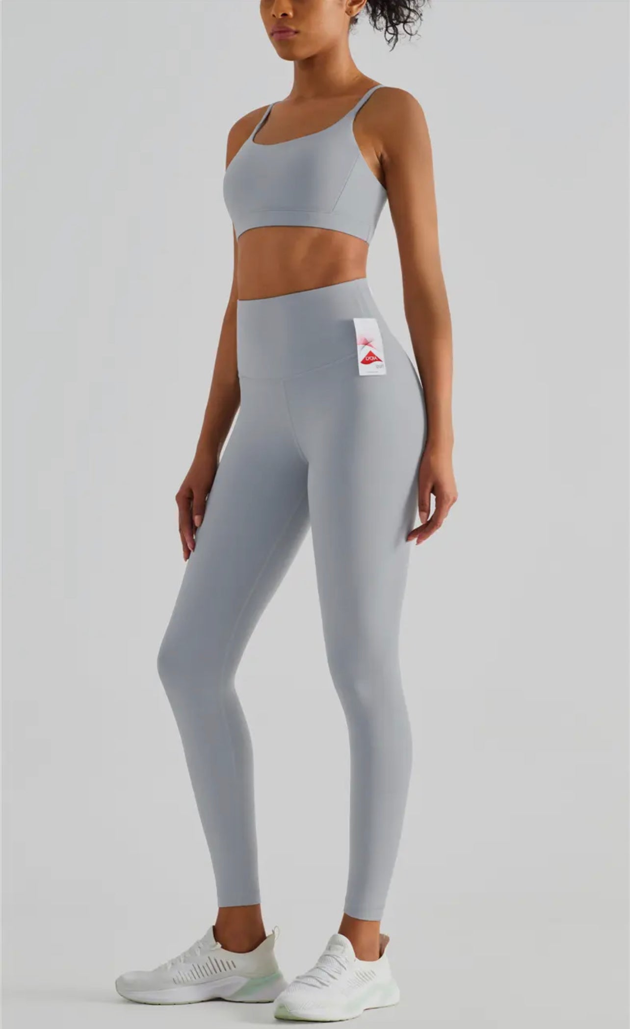 LYCRA®️BUTTER CLOUD GRAY HIGH WAISTED LEGGINGS