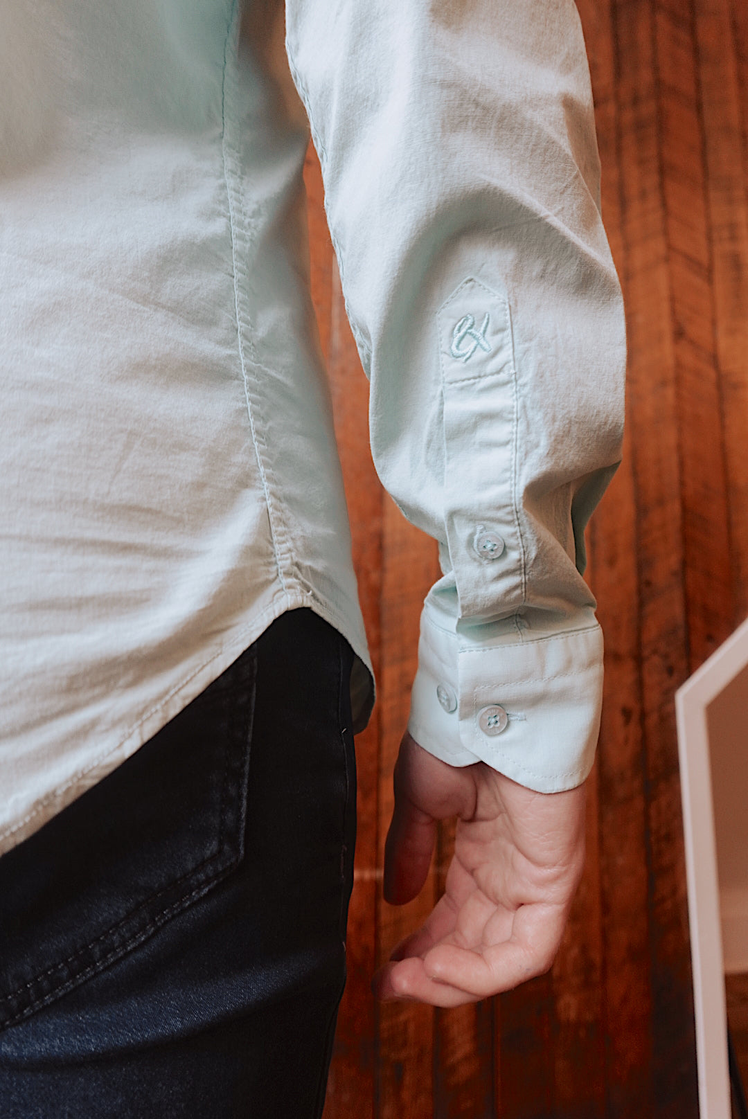 MINT GREEN SOFT COTTON CLASSIC SLIM FIT BUTTON DOWN