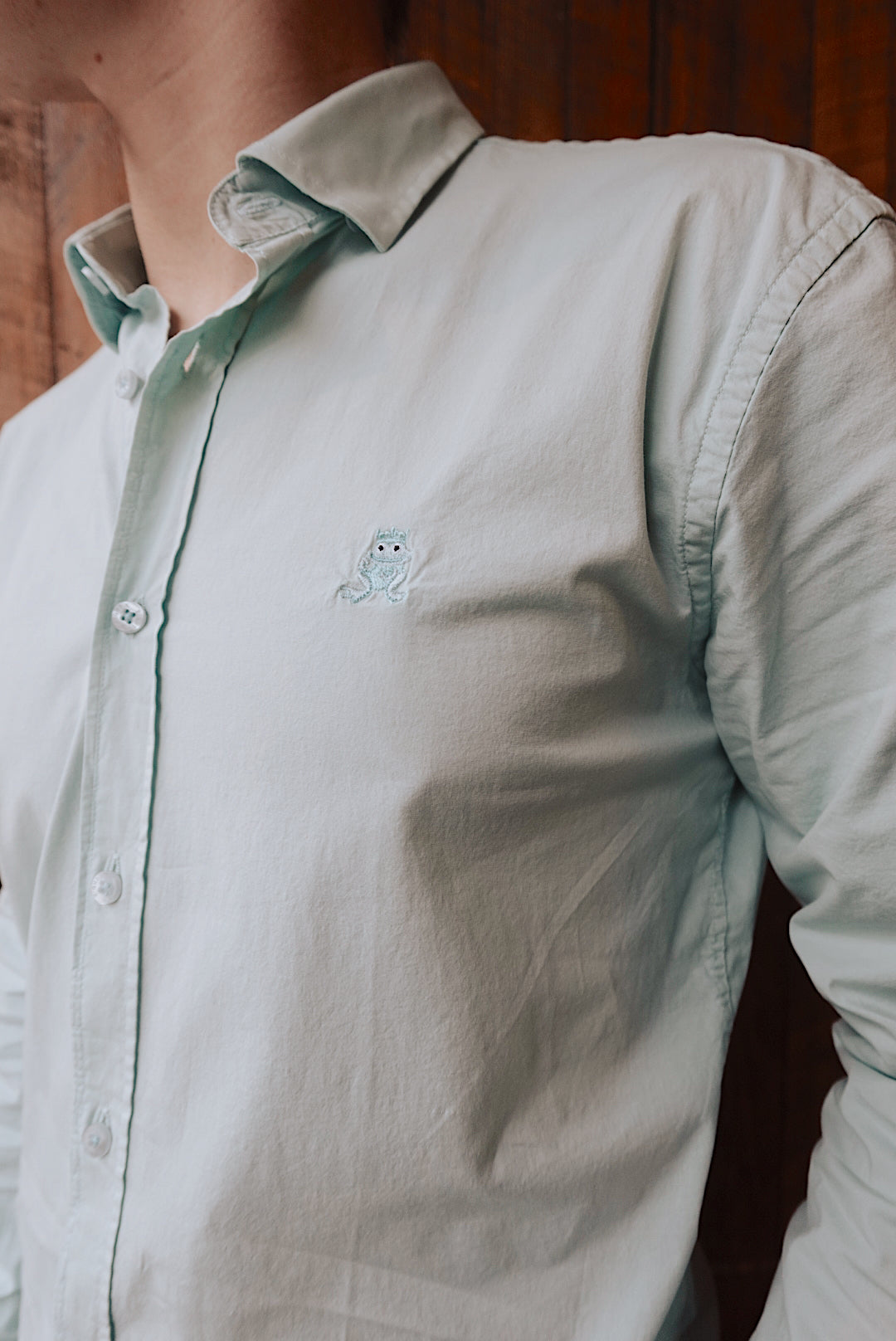 MINT GREEN SOFT COTTON CLASSIC SLIM FIT BUTTON DOWN