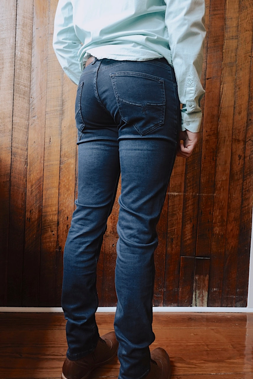 SIMON DARK NAVY WASH ULTRA SOFT DENIM SLIM FIT JEANS