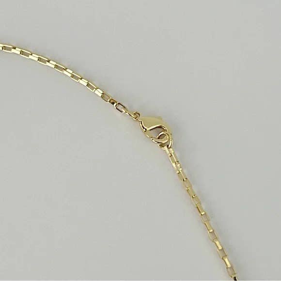 SOLITAIRE CIRCLE CZ DIAMOND 14K GOLD FILLED NECKLACE