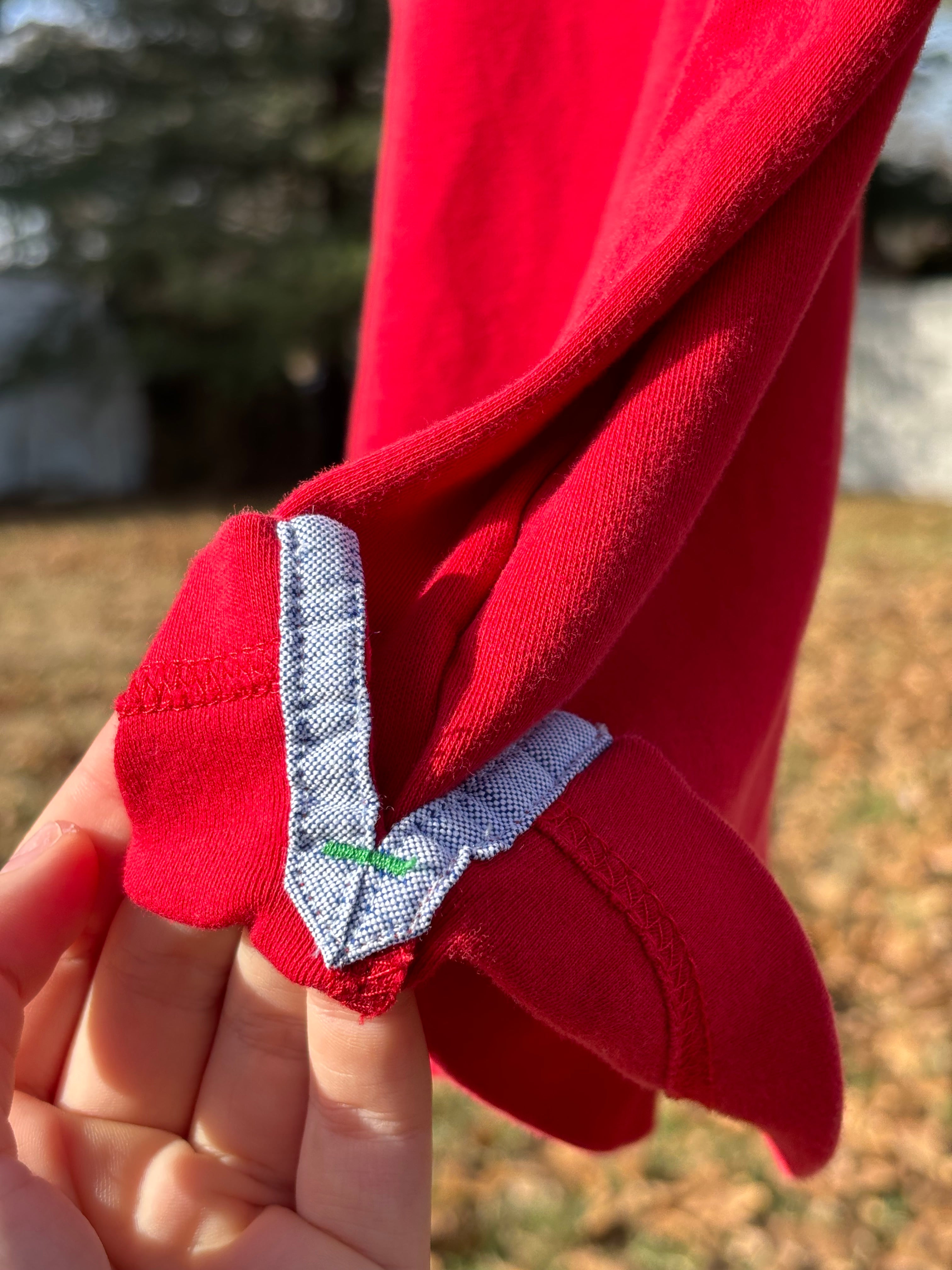 TOMMY HILFIGER: RED COTTON POLO