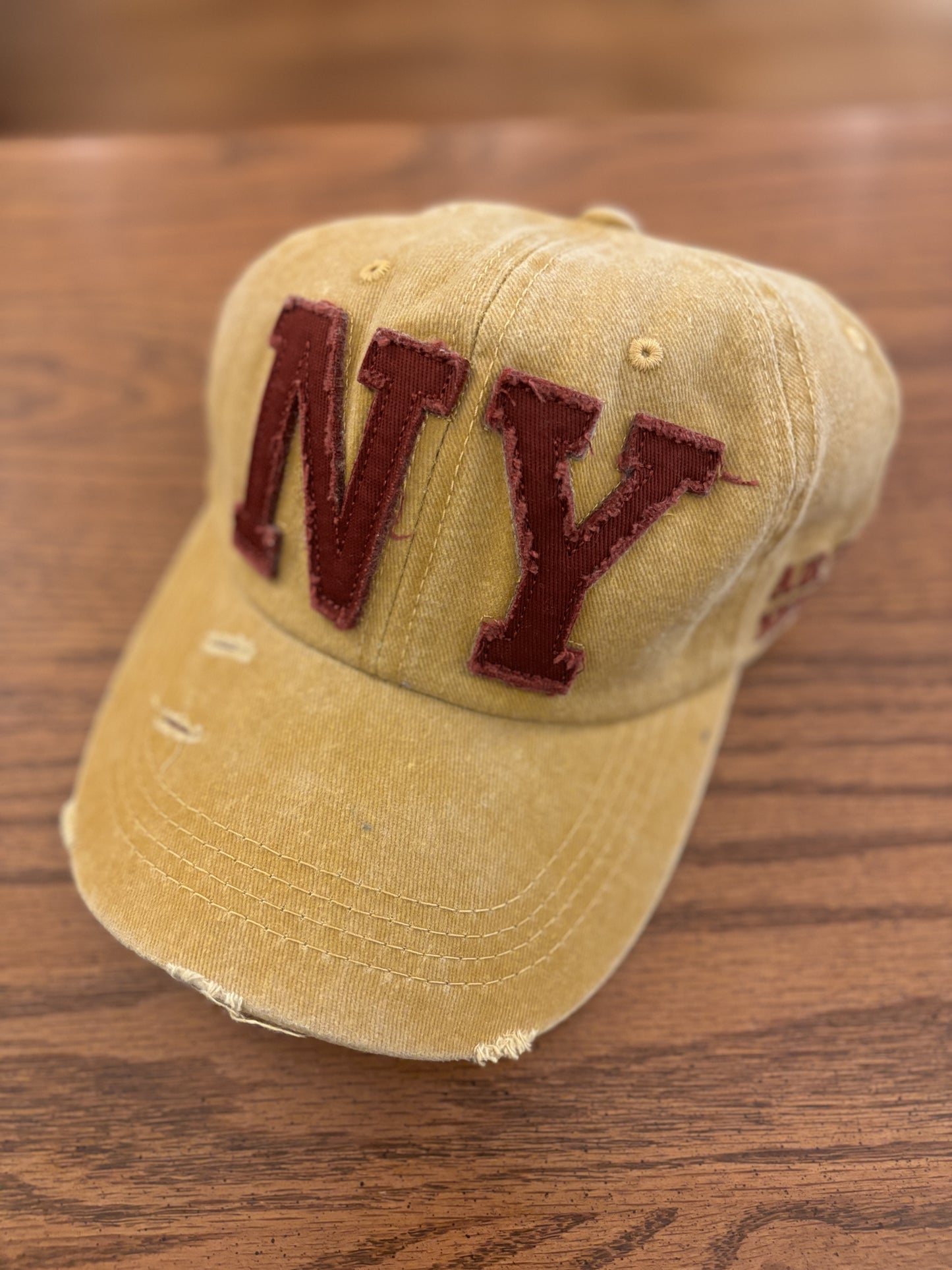 VINTAGE EMBROIDERED AIR FORCE PATCH LETTER NEW YORK UNISEX BASEBALL HAT