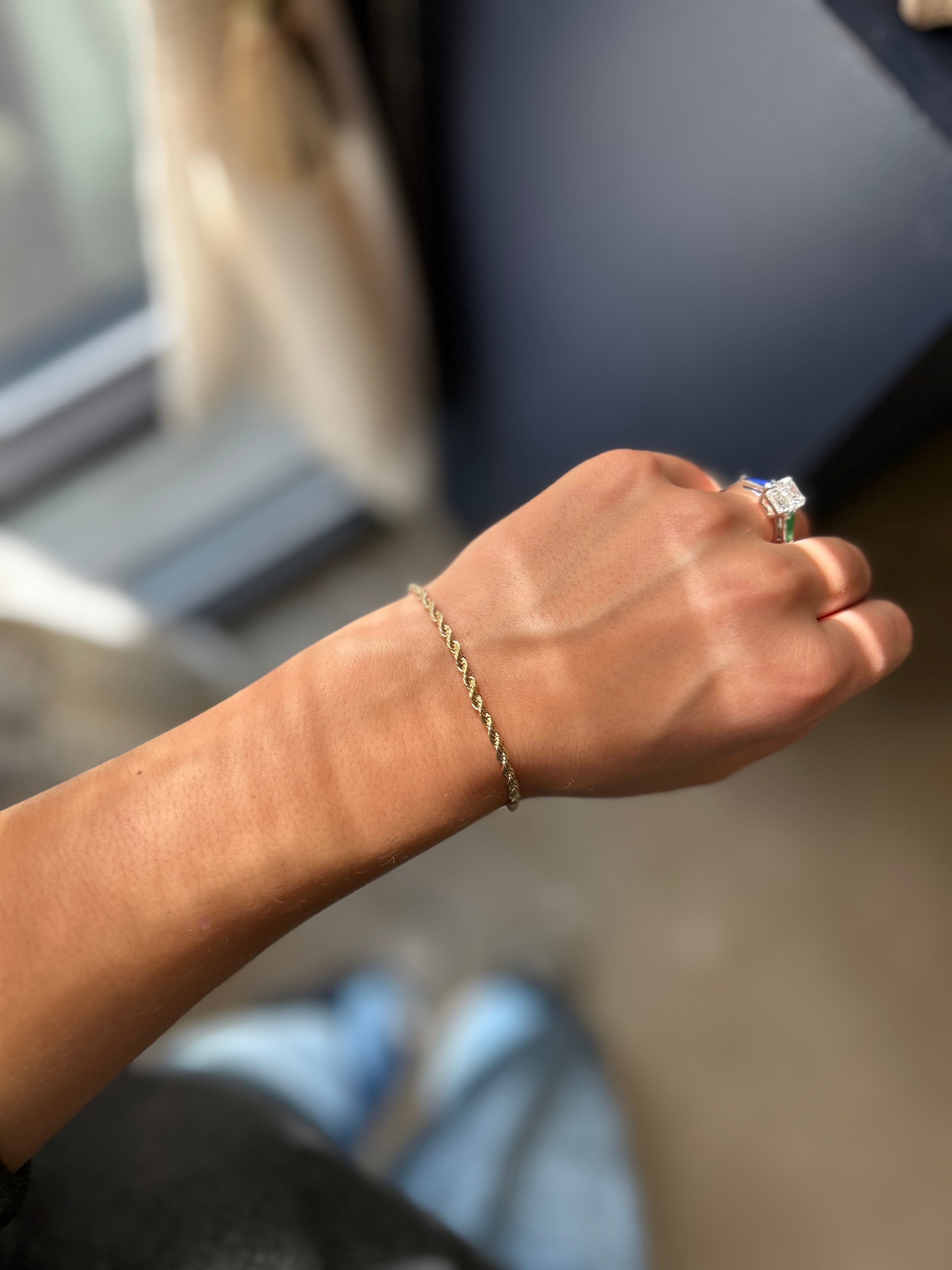 ROPE CHAIN 3MM 14K GOLD FILLED BRACELET