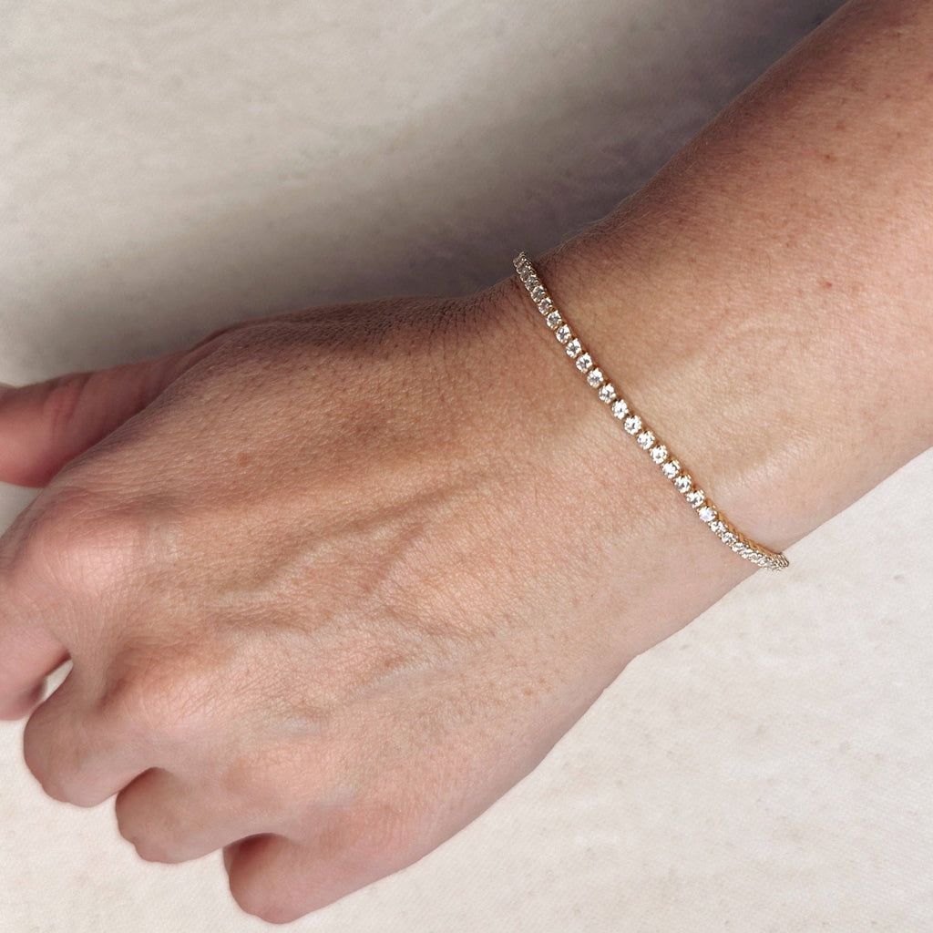 2mm tennis bracelet, dainty gold bracelet, delicate gold bracelet, minimalist bracelet, everyday gold bracelet, simple gold bracelet,