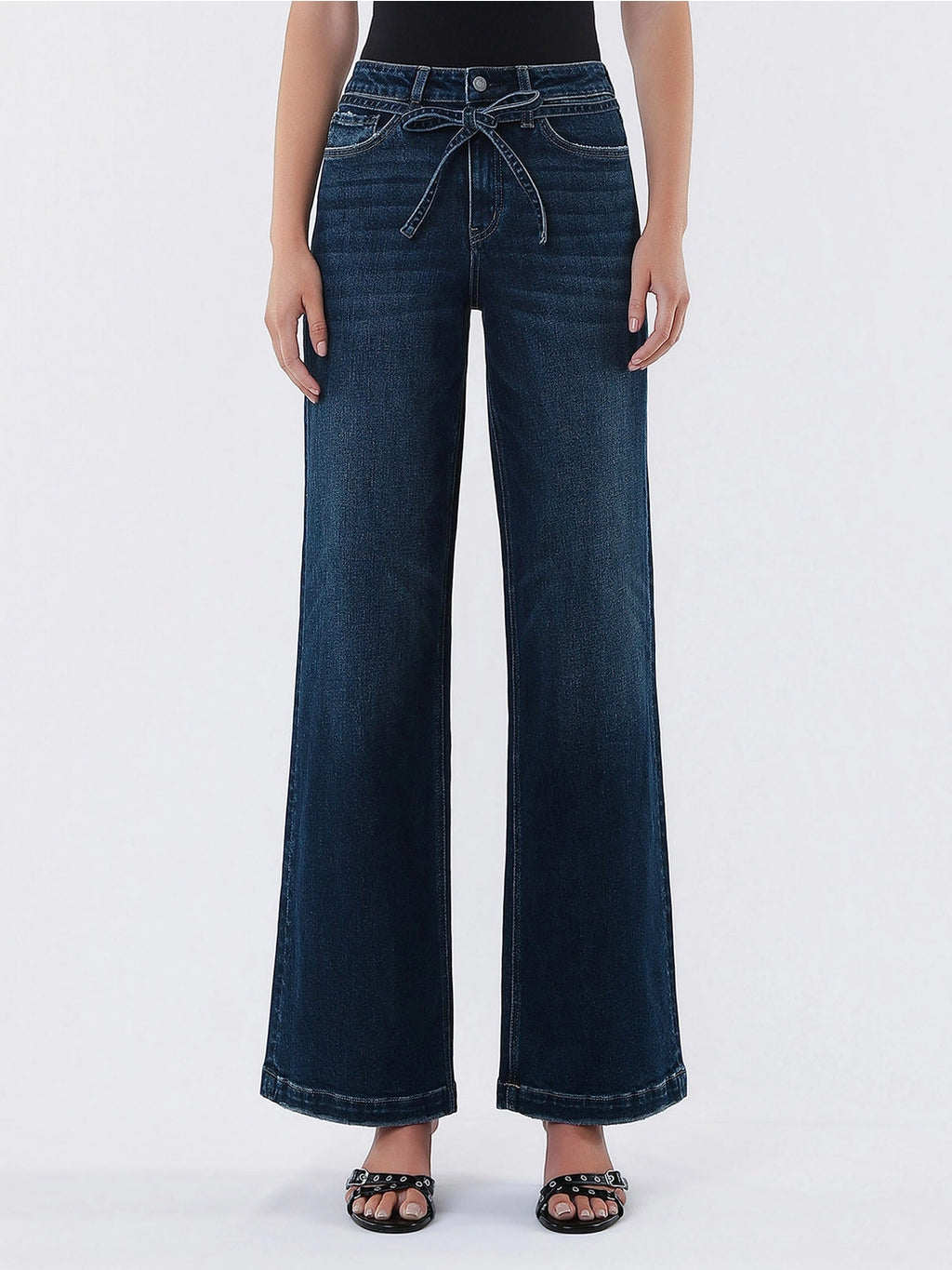 SEAPORT TIE WAIST WIDE LEG JEAN