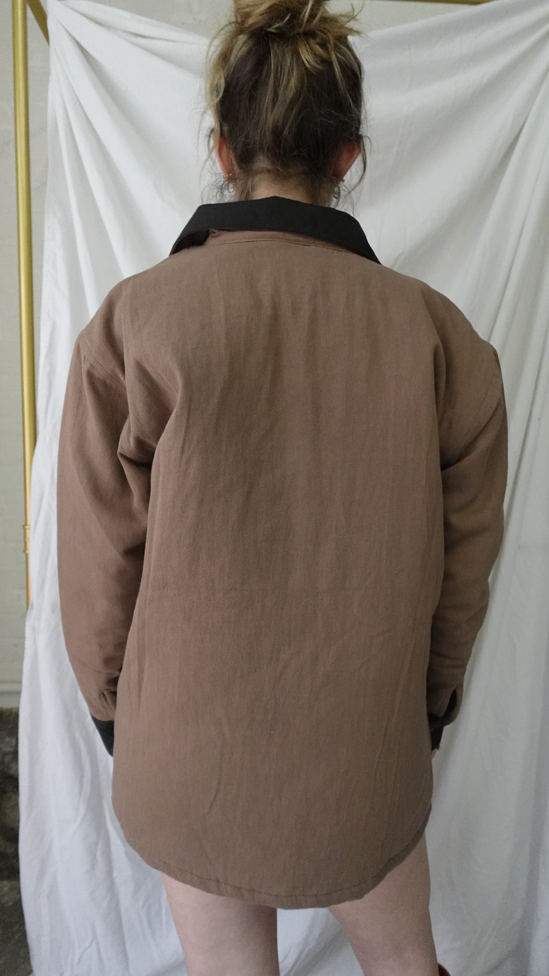 FARM JACKET: BRIDLE BROWN & DARK BROWN PLAID