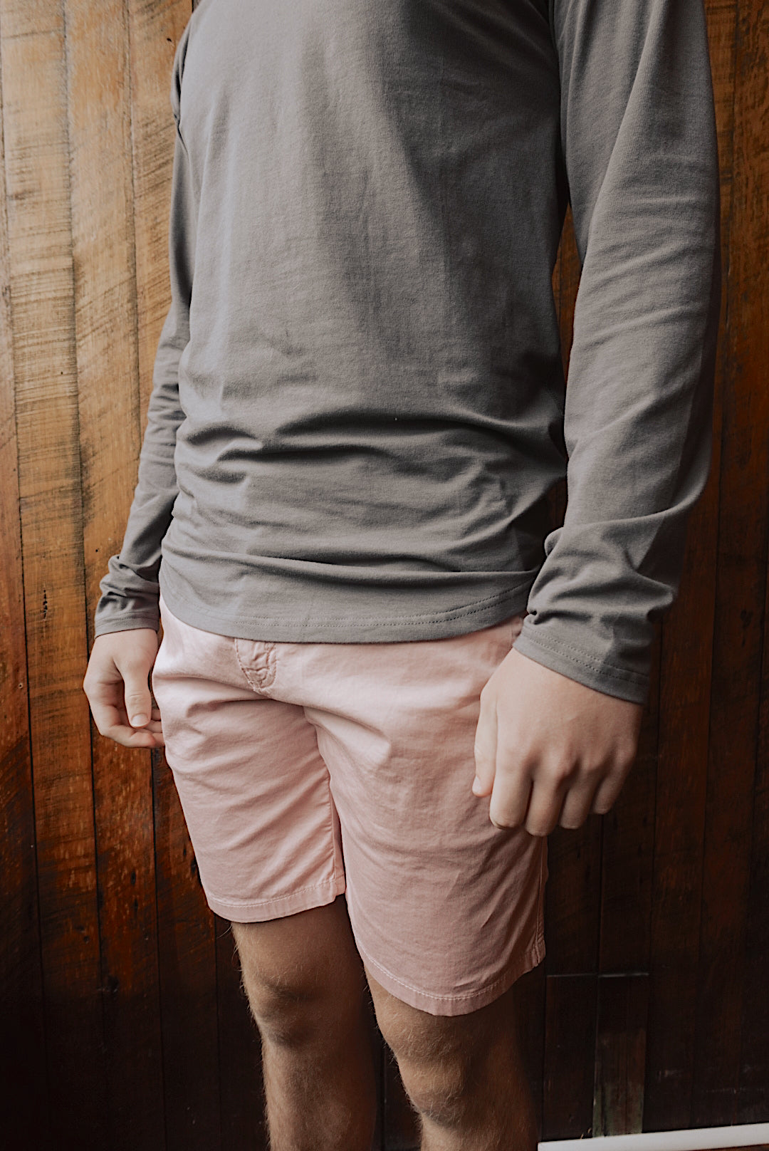 PALE PINK SOFT BREATHABLE COTTON CHINO SHORTS