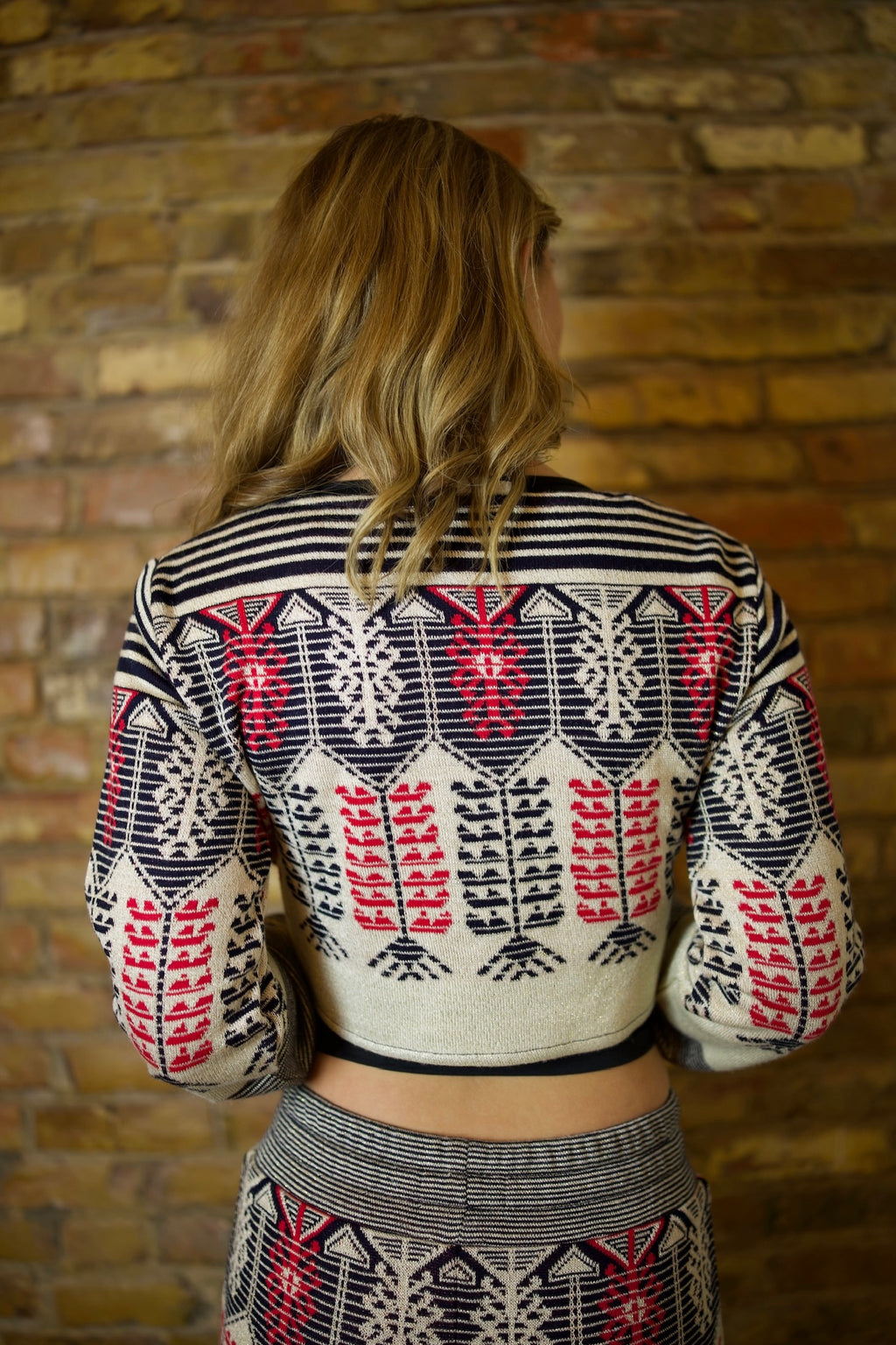 MULTI STRIPE/ TRIBAL CURVE COTTON SHAWL