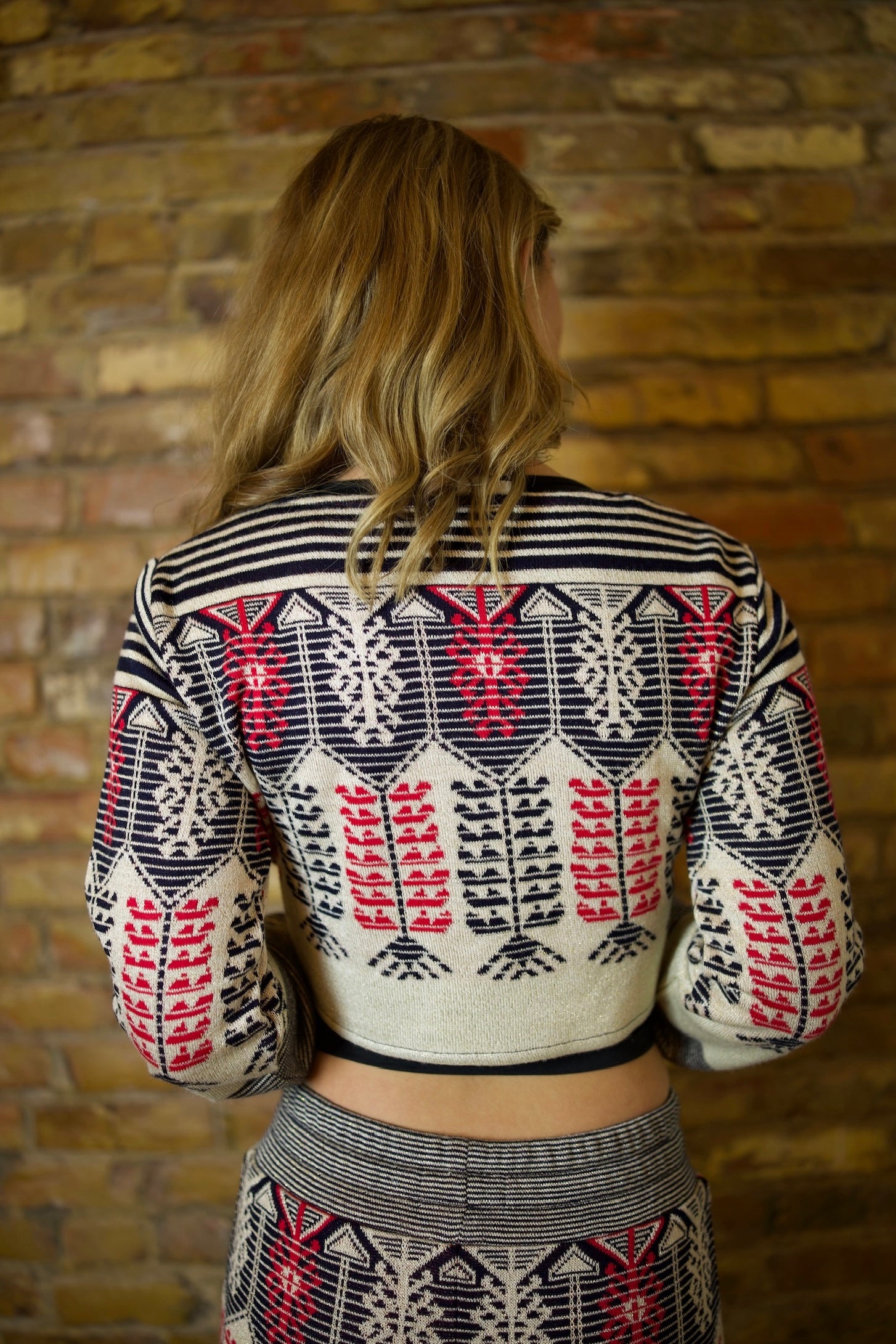 MULTI STRIPE/ TRIBAL CURVE COTTON SHAWL