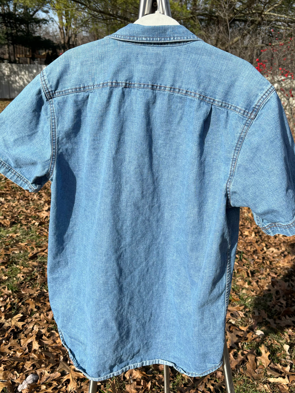 SCHMIDT WORKWEAR: LIGHT MEDIM WASH DENIM WORKSHIRT