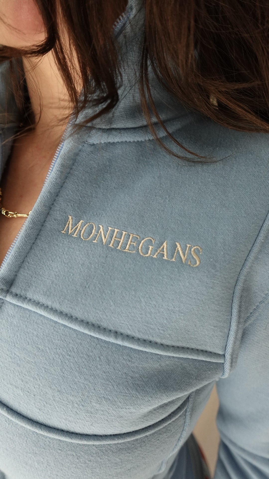 AZURE FLEECE DEFINED WAIST SHAPE ZIP UP JACKET