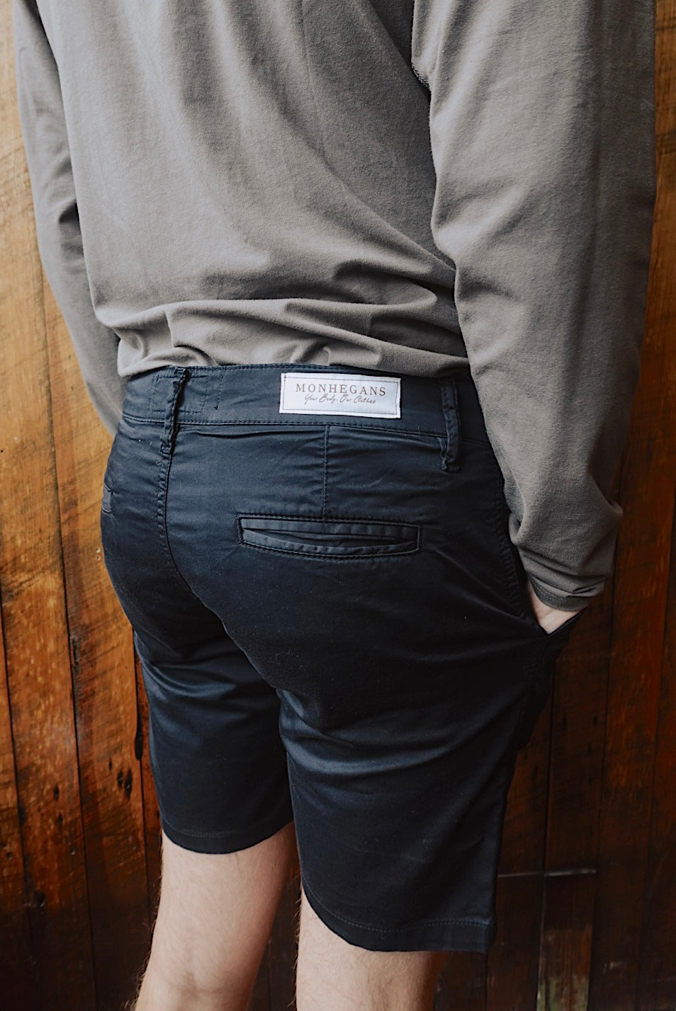 NAVY SOFT BREATHABLE COTTON CHINO SHORTS