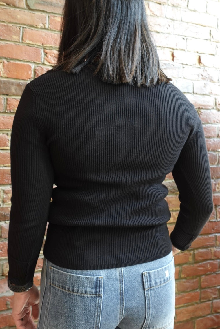 BONELLI RIBBED SQUARE NECK TOP