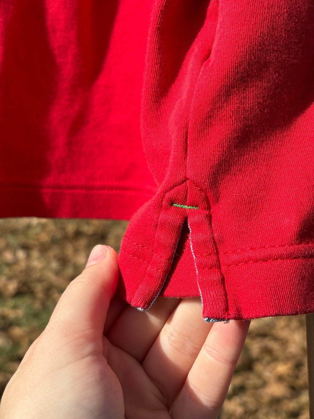 TOMMY HILFIGER: RED COTTON POLO