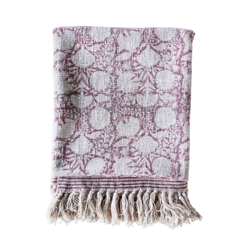 BLUSH MEADOW HANDLOOM COTTON THROW