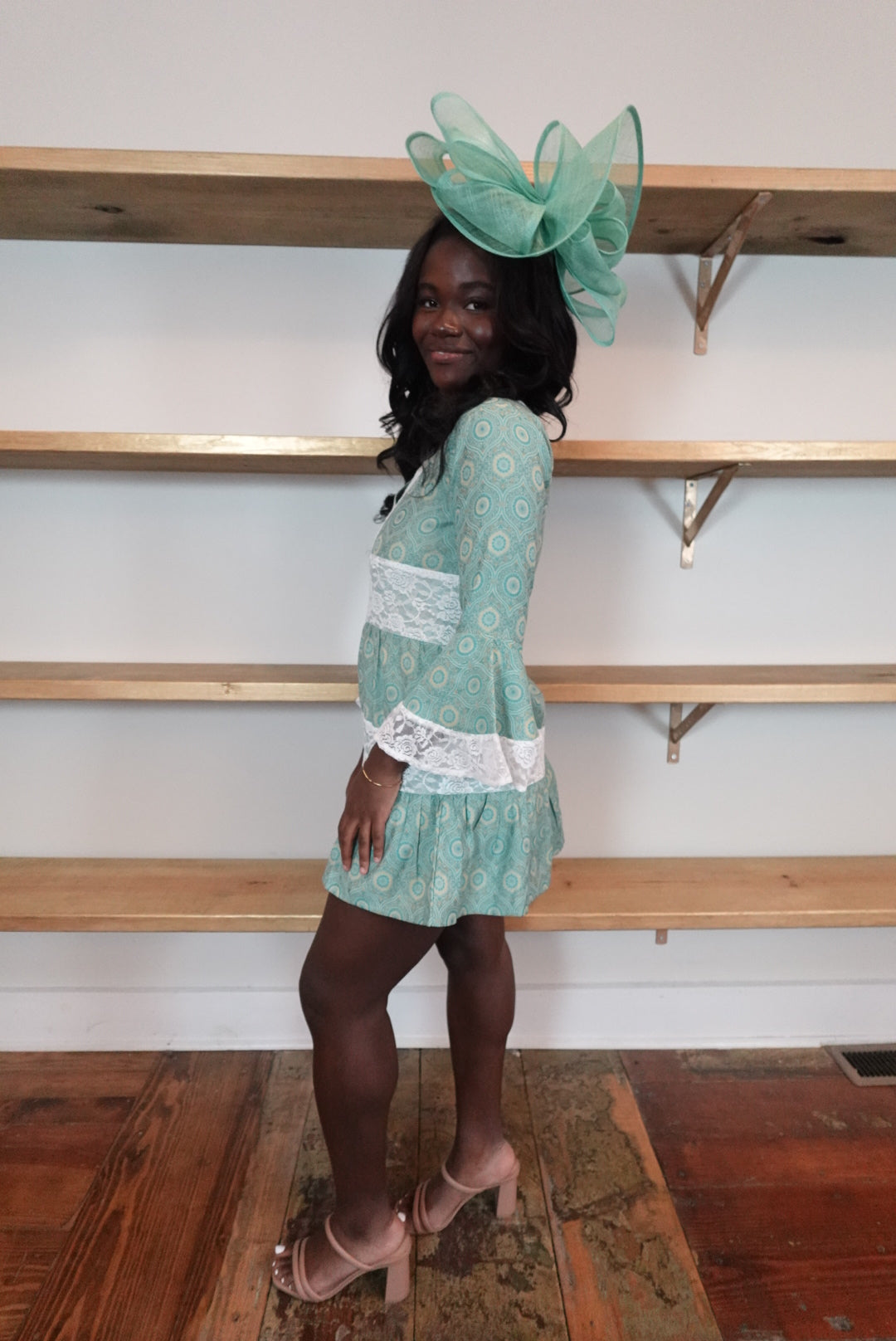 Blue Corset Peplum Mini Dress