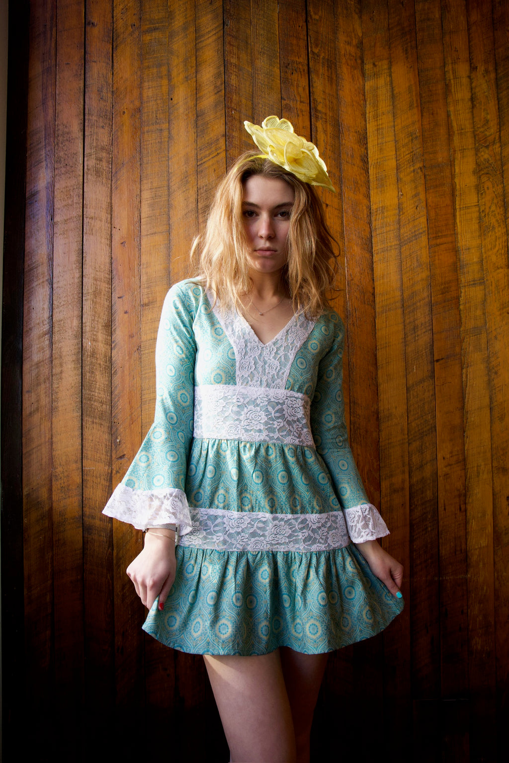 Blue Floral Ruched Slip Corset Mini Dress