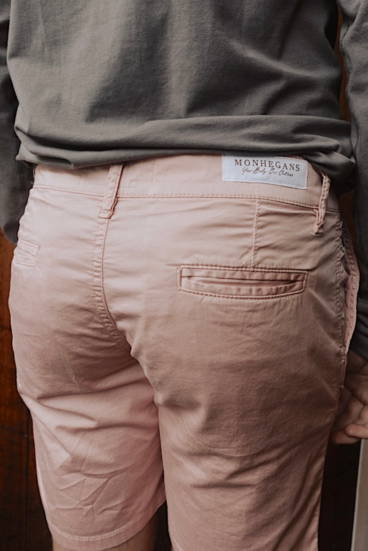 PALE PINK SOFT BREATHABLE COTTON CHINO SHORTS