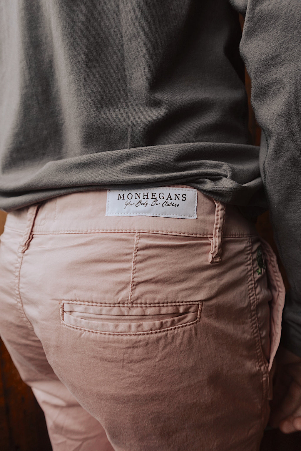 PALE PINK SOFT BREATHABLE COTTON CHINO SHORTS