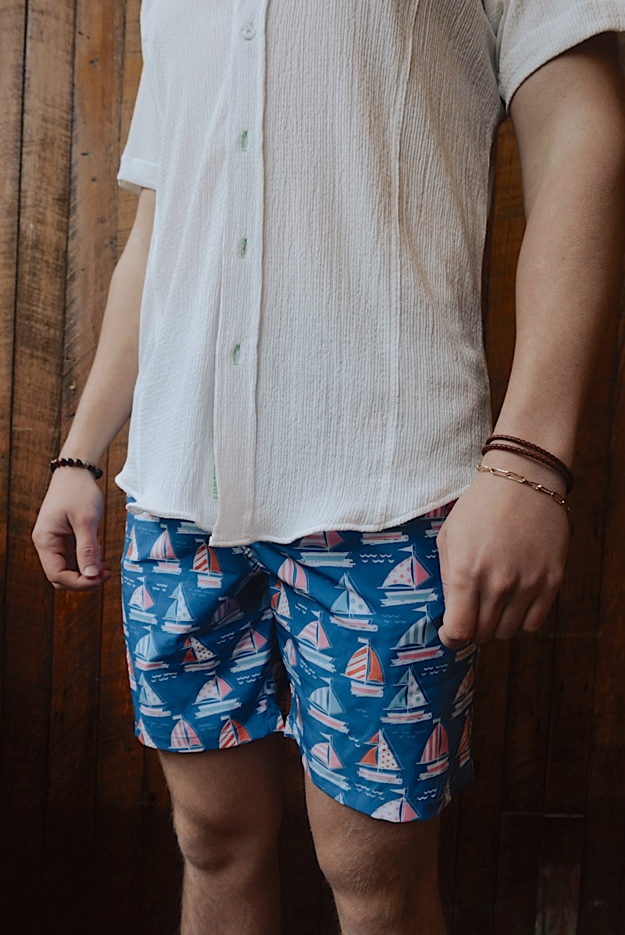 OYSTER BAY SAILBOAT SWIM TRUNKS