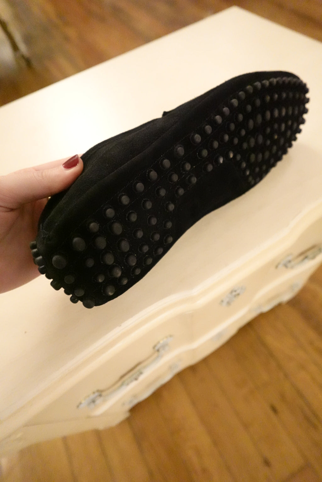 HANDMADE ITALIAN BLACK ON BLACK ARTISAN GENUINE SUEDE/ LEATHER LOAFERS