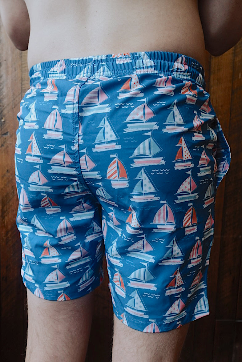 OYSTER BAY SAILBOAT SWIM TRUNKS