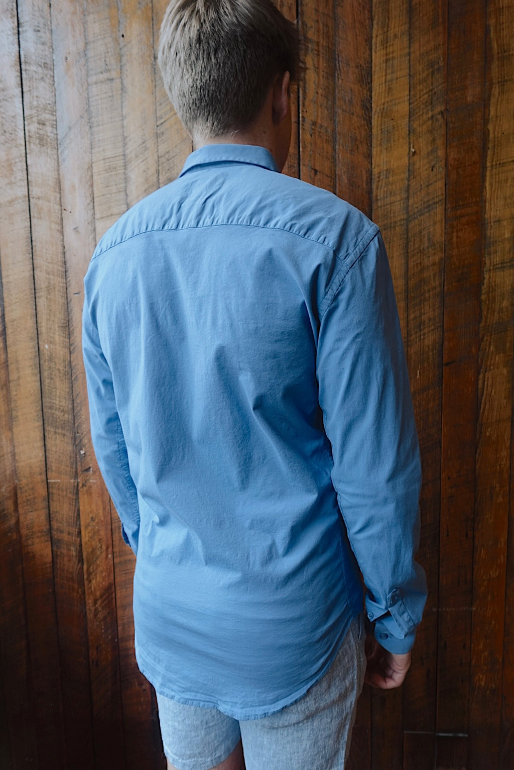 AZURE BLUE SOFT COTTON CLASSIC SLIM FIT BUTTON DOWN