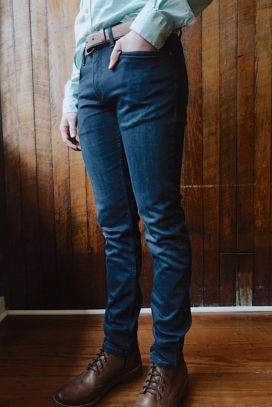 SIMON DARK NAVY WASH ULTRA SOFT DENIM SLIM FIT JEANS