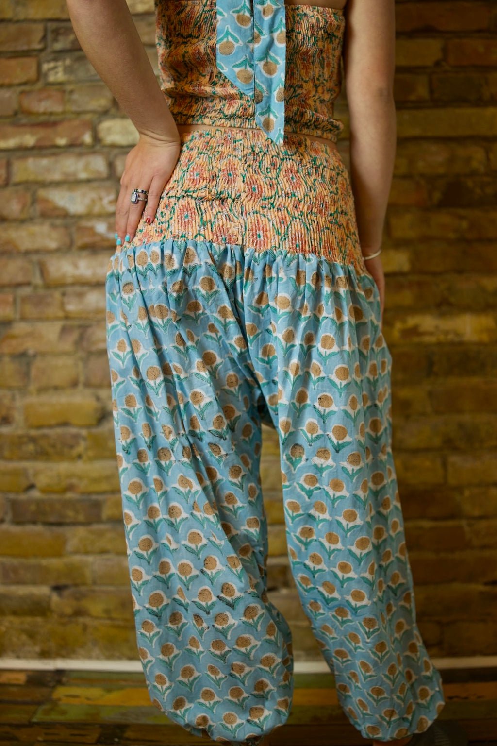 Turkish Cotton Yoga Pants,Boho Wide Leg Pants,Natural Loose Pants,High Waist Raw Pants,Hippie Summer Trousers Women-Men •Harem Pants