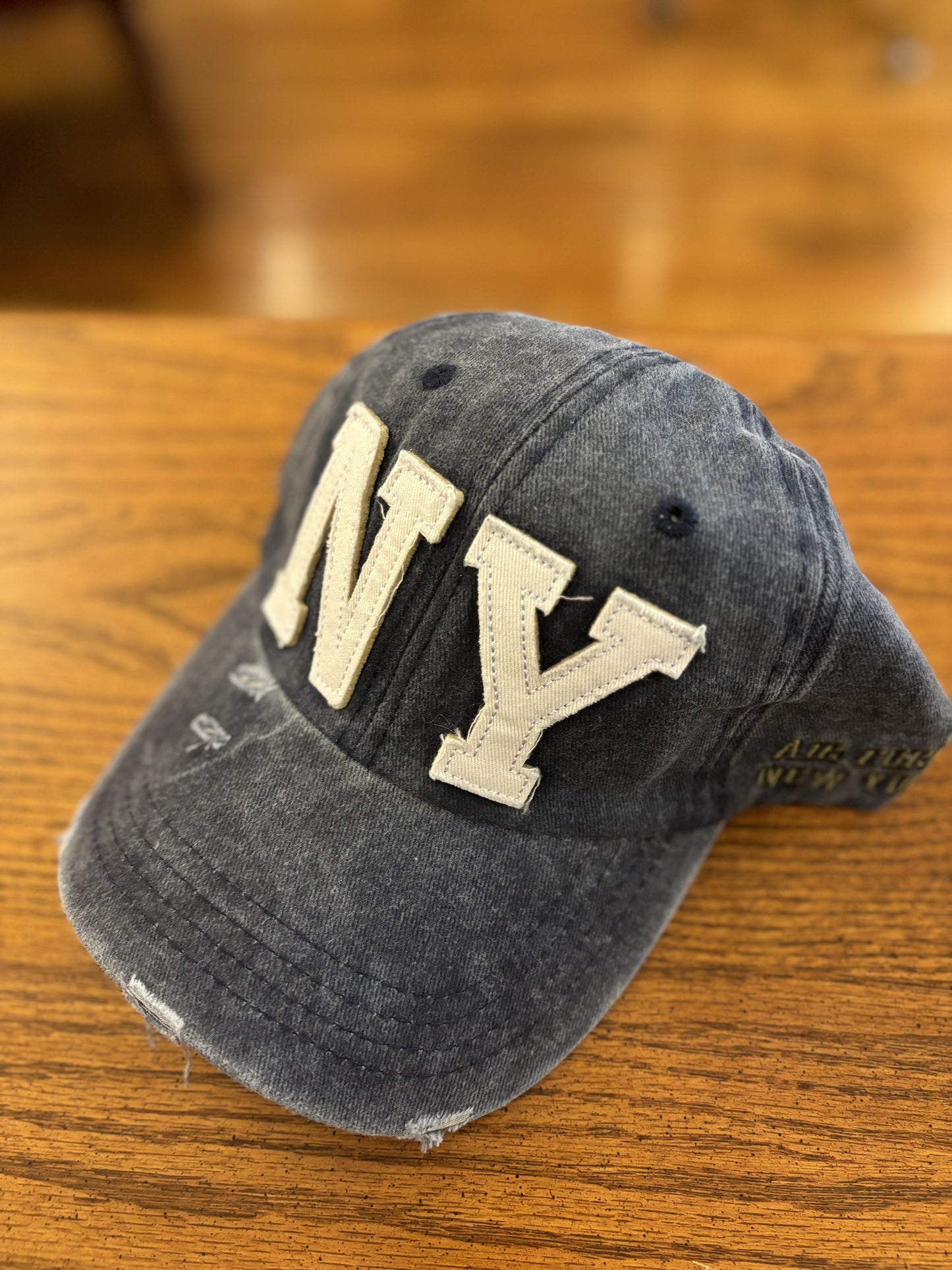 VINTAGE EMBROIDERED AIR FORCE PATCH LETTER NEW YORK UNISEX BASEBALL HAT