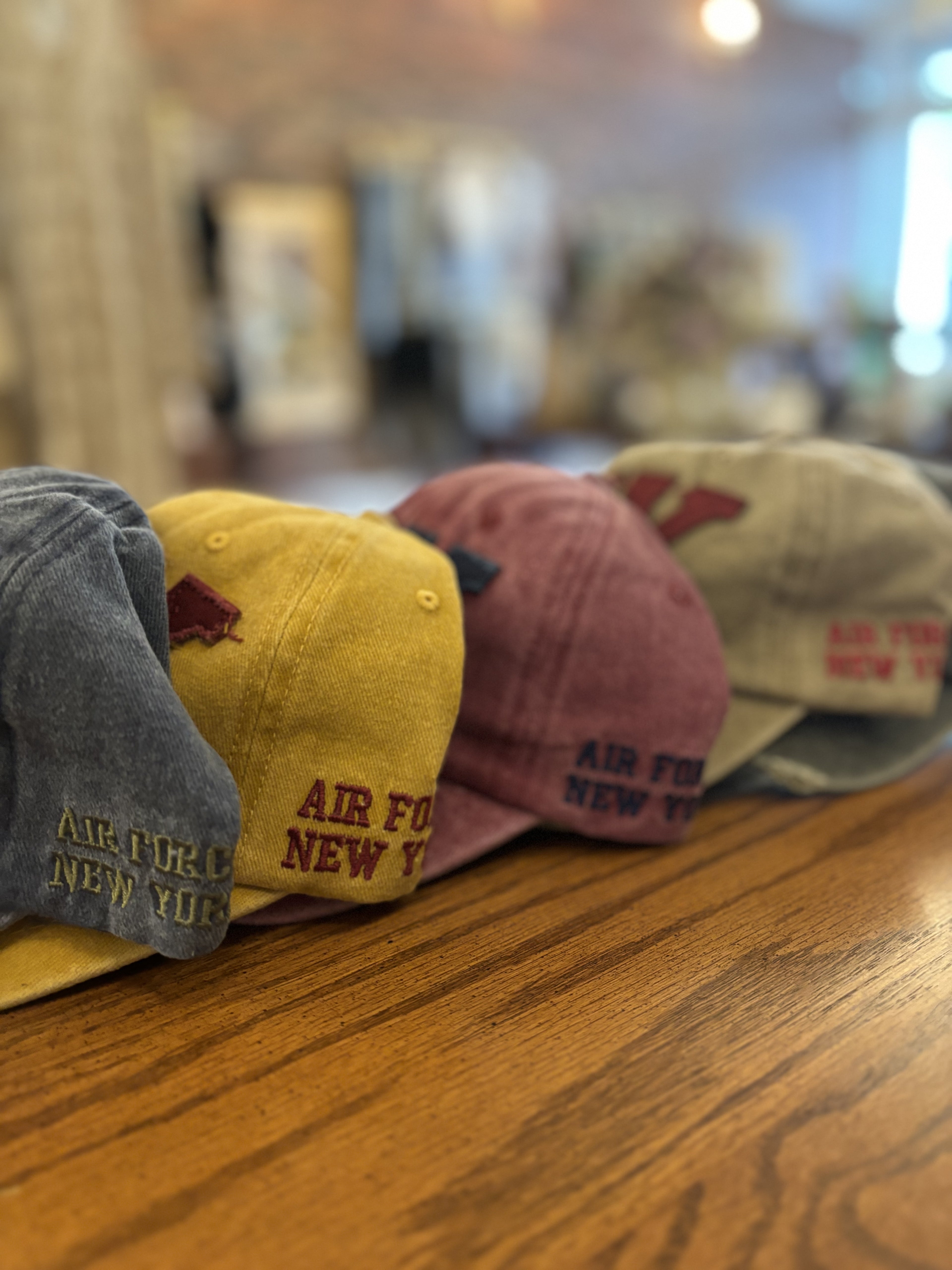 VINTAGE EMBROIDERED AIR FORCE PATCH LETTER NEW YORK UNISEX BASEBALL HAT