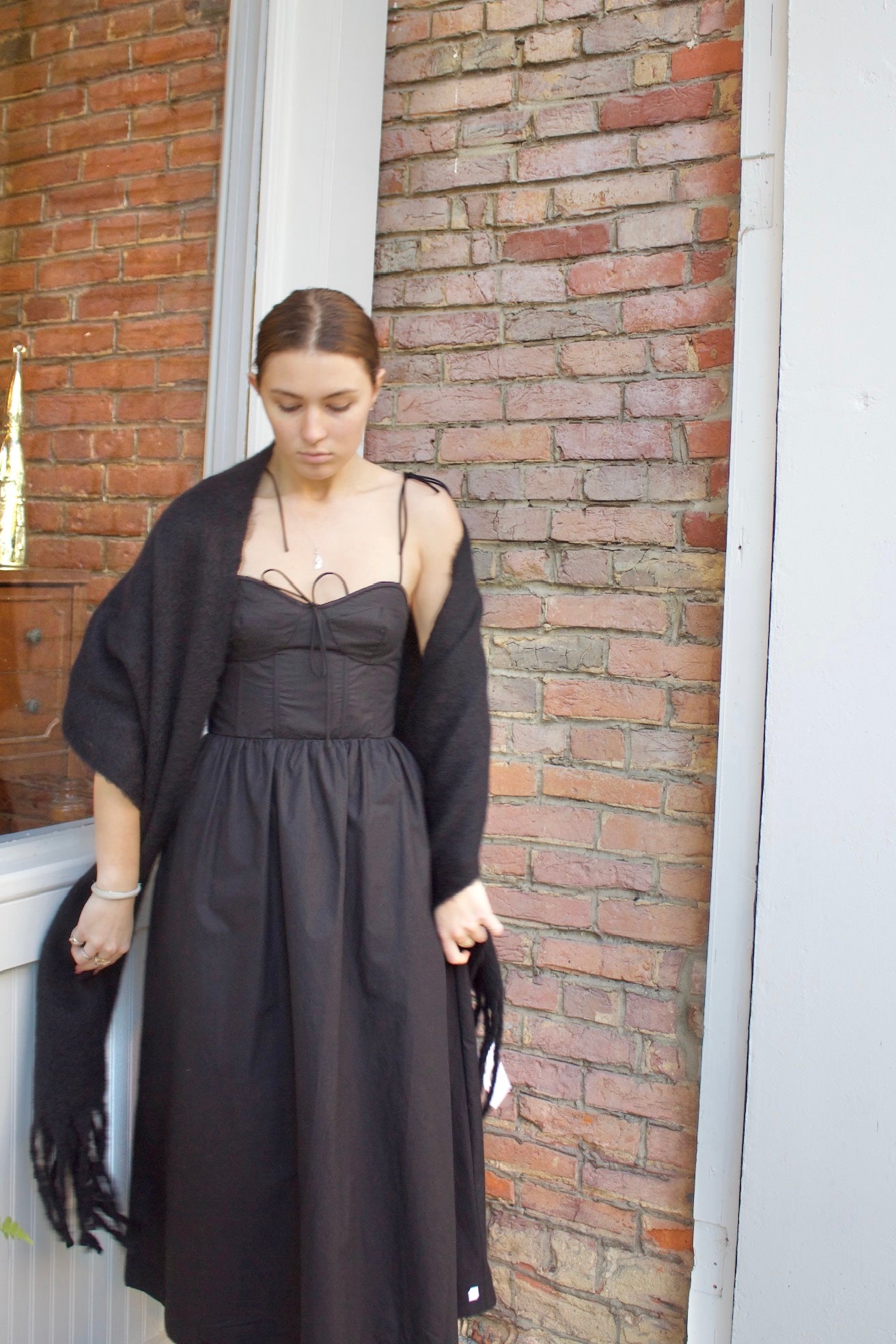 black midi dress casual