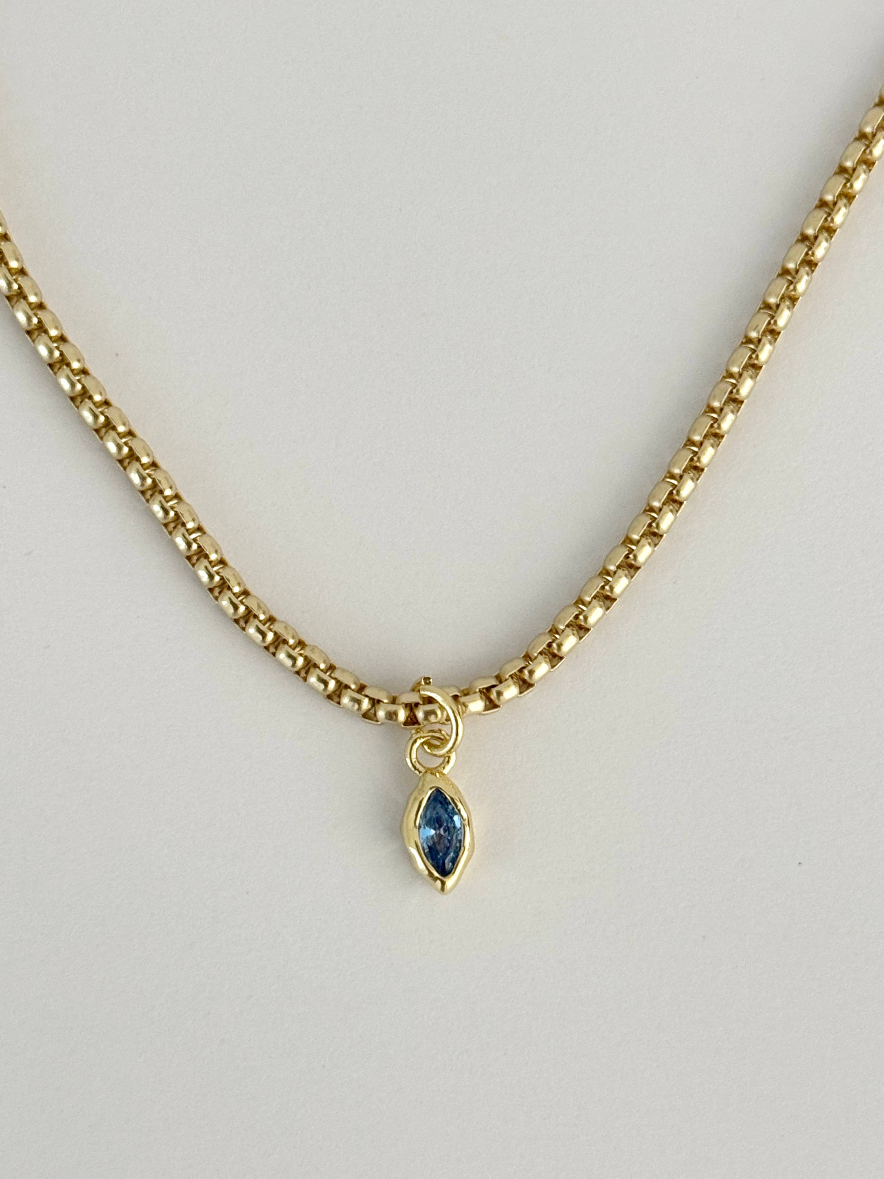 blue stone necklace, blue gemstone necklace, sapphire look necklace, aquamarine necklace, dainty blue necklace, gold blue stone necklace, bezel set necklace, non tarnish necklace, waterproof jewelry, 18k gold plated necklace, gold filled necklace, affordable luxury jewelry, everyday necklace, layering necklace, minimalist jewelry, elegant necklace, feminine jewelry, coastal jewelry, spring jewelry, summer jewelry, fine jewelry look, luxury inspired jewelry, hypoallergenic jewelry, gift for her, birthday gif