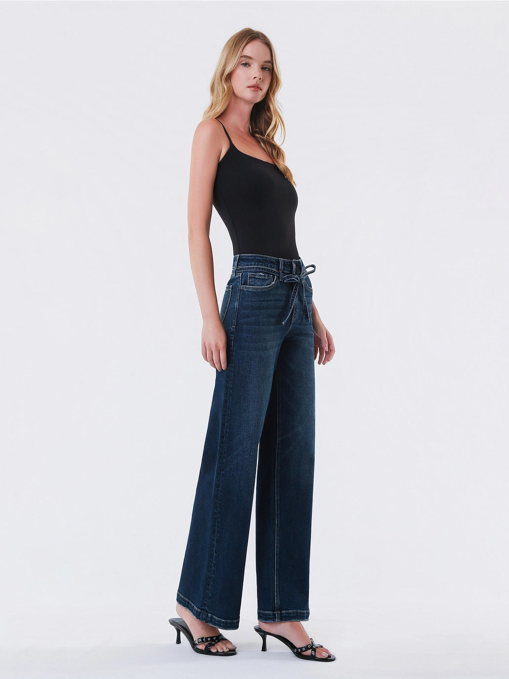 SEAPORT TIE WAIST WIDE LEG JEAN