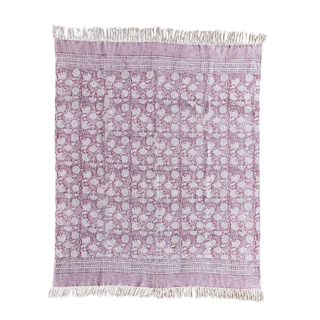 BLUSH MEADOW HANDLOOM COTTON THROW