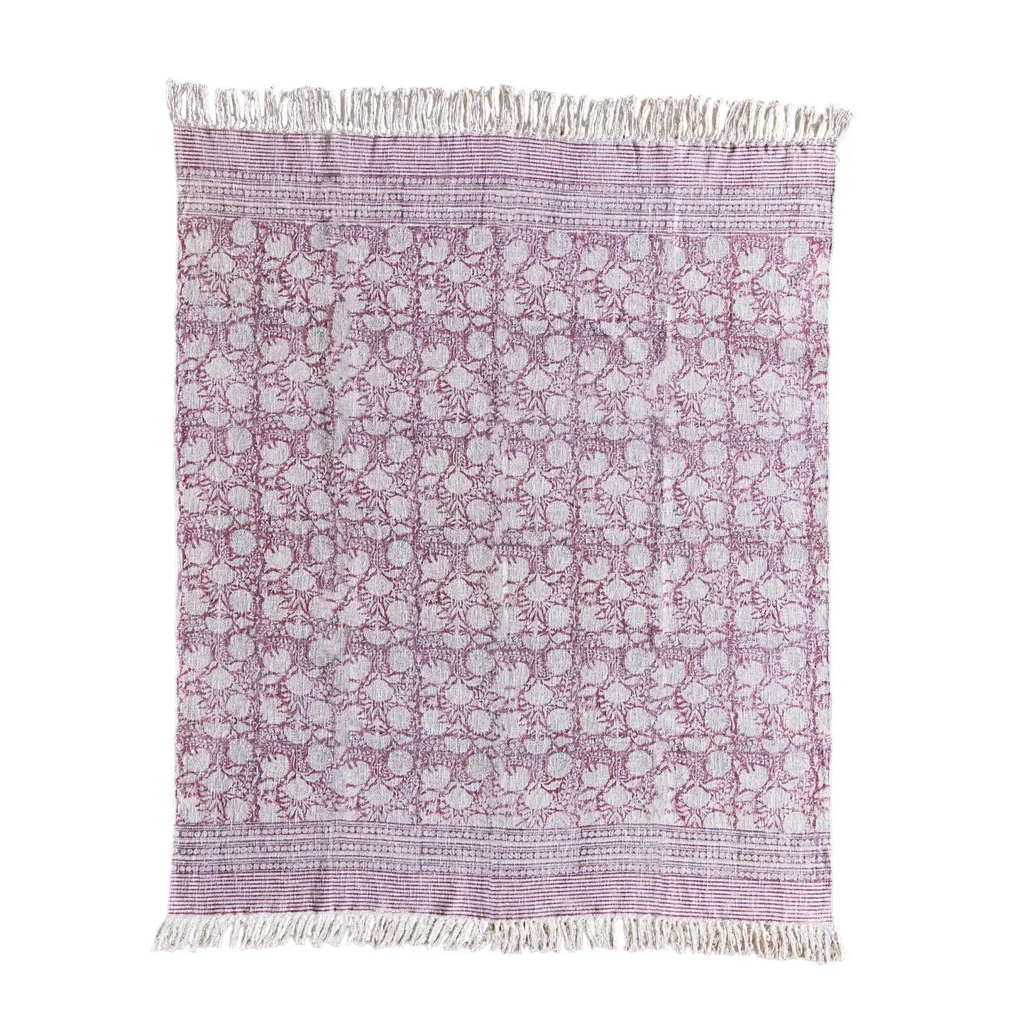 BLUSH MEADOW HANDLOOM COTTON THROW