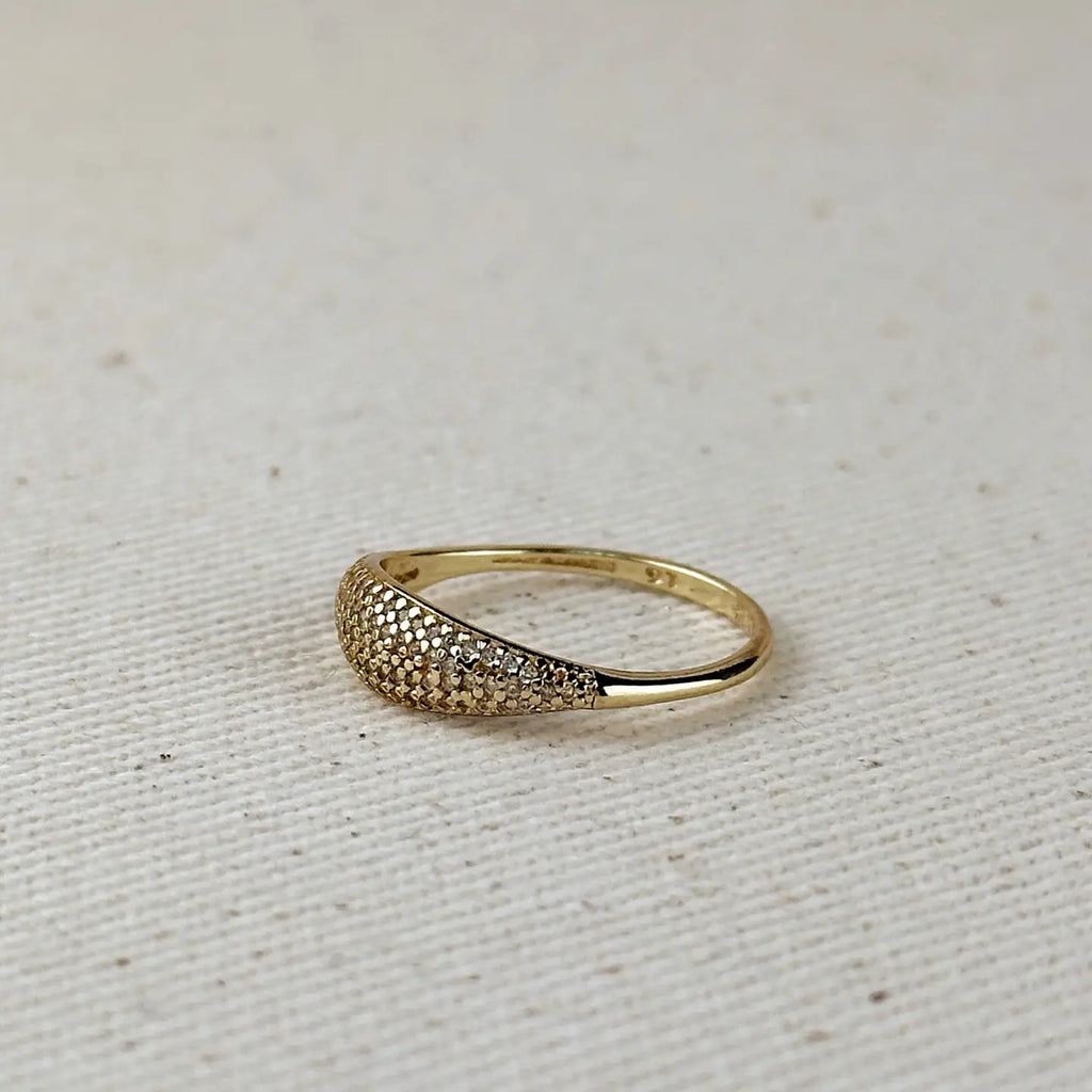 chunky gold ring, sparkling ring, bold jewelry, everyday statement ring, stackable rings, hip hop jewelry