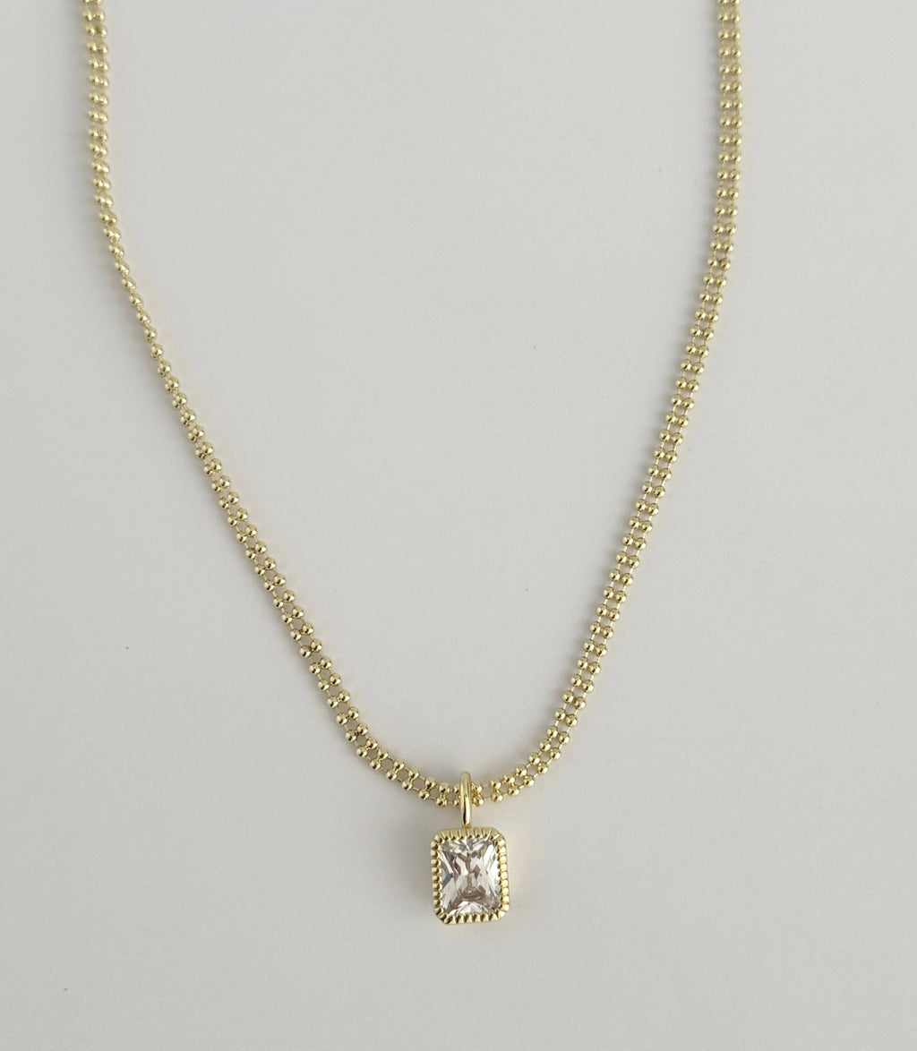 diamond look necklace, affordable fine jewelry, timeless gold jewelry, vintage inspired necklace, unique gold necklace, gift for her, boutique jewelry, elevated everyday jewelry