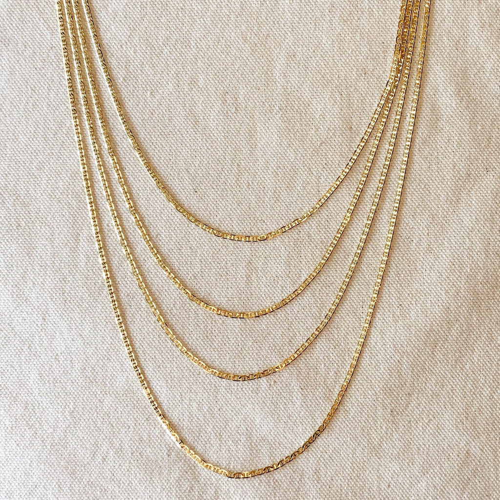 everyday gold necklace, simple gold chain, affordable gold necklace, non tarnish gold necklace, gold chain necklace, gold filled necklace, 18k gold filled necklace, dainty gold chain, minimalist gold necklace, delicate gold chain, gold necklace for women, everyday gold chain, affordable gold chain, non tarnish gold chain, water resistant gold necklace, thin gold chain, layering gold necklace, simple gold necklace, classic gold chain, yellow gold chain, gold mariner chain, flat mariner necklace, gold anchor 