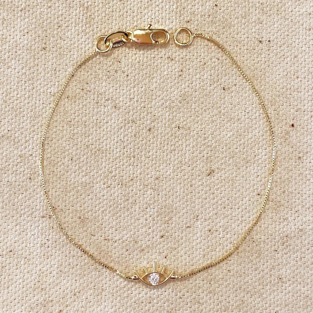 evil eye bracelet, diamond evil eye bracelet, dainty evil eye bracelet, gold evil eye bracelet, non tarnish bracelet