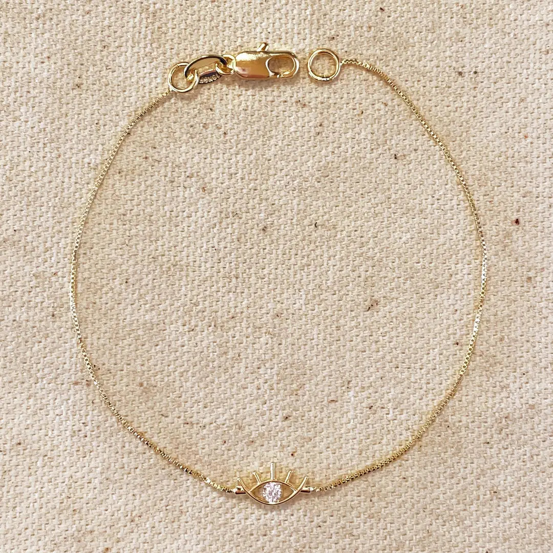 evil eye bracelet, diamond evil eye bracelet, dainty evil eye bracelet, gold evil eye bracelet, non tarnish bracelet