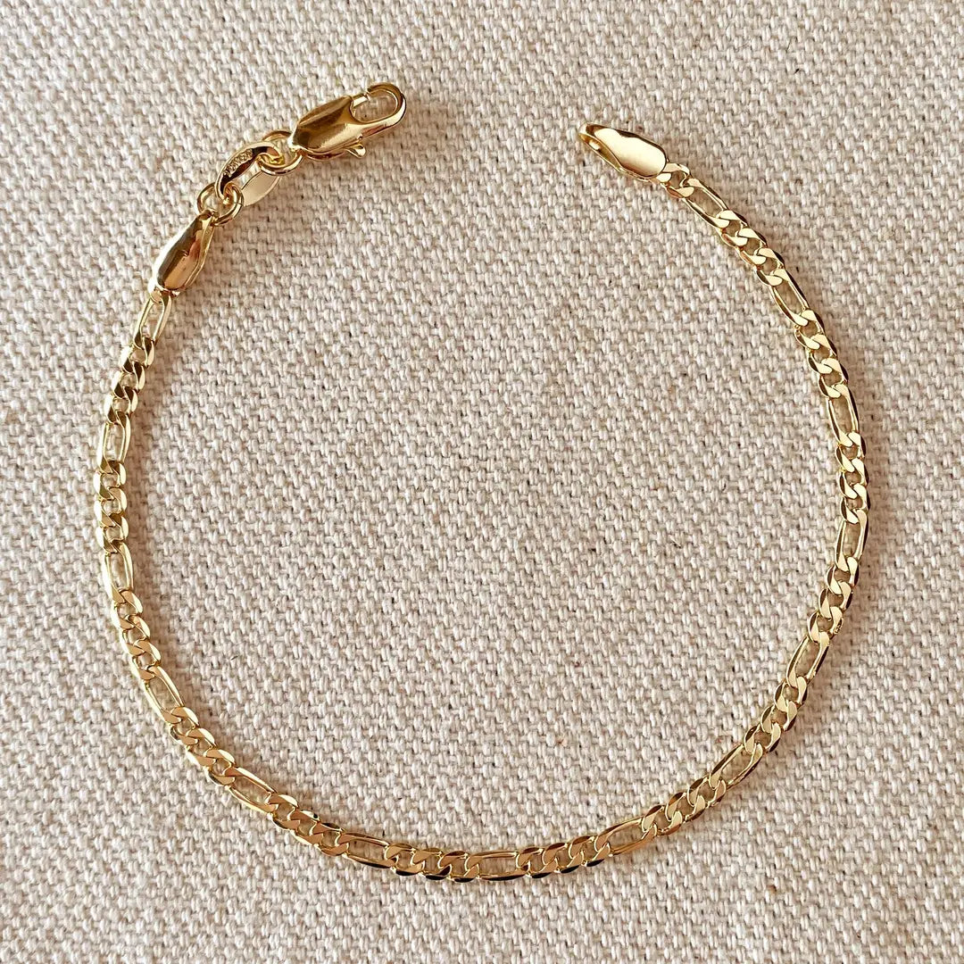figaro chain bracelet, gold figaro bracelet, figaro link bracelet, chain bracelet, luxury inspired bracelet, David Yurman inspired,